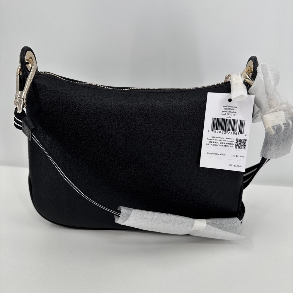 Kate Spade New York NWT Small Rosie Crossbody BLACK Leather - Picture 3 of 11
